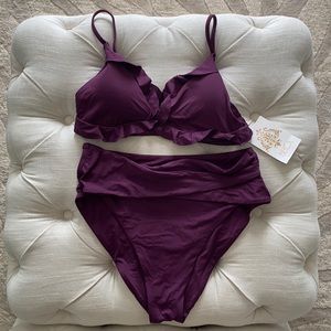 Becca High waisted ruffle bikini